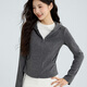 
Miniso (MINISO) suit for women in autumn 2025 new sports and casual glutinous rice cardigan sweater wide-leg pants small high-end outfit [casual suit] dark gray (solid color) + dark gray (solid color) M 160 (weight 100-115 Jin [Jin equals 0.5 kg])