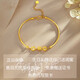 Qiaoyu gold waist double-ring bracelet 9999 gold ring for women, Valentine's Day gift for girlfriend and wife, gold-plated gift, waist half bracelet