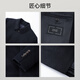 EMZ Ordos removable goose down liner winter wool cashmere business woolen thickened coat jacket for men Navy 2XL 185/104A