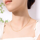 Century Yuan 18K gold O sub chain, classic, versatile, simple, durable, comfortable, skin-friendly necklace, birthday gift for girlfriend, wife, about 0.5g