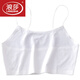 LangSha ice silk seamless bottoming inner camisole short anti-exposure tube top wrapped chest beautiful back underwear women's summer thin style adjustable shoulder straps one-size-fits-all white