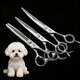 Lumando professional pet scissors set dog shearing grooming tools straight shear curved scissors teeth scissors Teddy Bichon scissors young partial trimming 6.5 teeth scissors + 6.5 curved scissors