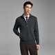 Youngor Machine Washable Wool Autumn and Winter Men's New Stand Collar Business Casual Warm Sweater Jacket 619962C