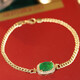 18K gold emerald Cuban bracelet is a noble and fashionable item