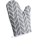 Chuangjingxin selects oven gloves, German quality kitchen thickened thermal insulation anti-slip gloves tools, high temperature resistant and anti-scalding household oven micro white plaid 2 pieces