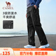 CAMEL Casual Outdoor Hiking Pants Men's Water-Repellent Straight Overalls J14CA6L6645 Phantom Black XXXL