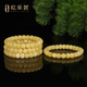 OUCERNY Beeswax Bracelet Natural Amber Raw Stone Barrel Bead Bracelet Unoptimized Single Circle Straight-cut Abacus Beads Gift for Men and Women