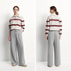 Pantalones casuales semir para mujeres en invierno imitación plisada plisada pantalones de pierna ancha caída 2025 Nuevo versátil pantalones de arroz glutinoso