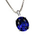 Everlasting Leaf Sapphire Pendant Sterling Silver Light Luxury Single Tanzanite Necklace Pendant Collarbone Simple Temperament With Chain Dz0 10 Carats