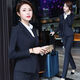 
CEO Yageol professional suit men's and women's suits Spring and Autumn Ladies' business interview suit OL free iron formal wear teacher work (women) black suit + pants 488 5XL