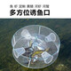 Gu Jianmu's shop 4-hole white small fish and shrimp pot specializes in catching small fish and shrimp net fishing gear round fish pot can be sent by post, diameter 33 cm, 4 ropes