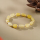 Potala Palace unique beeswax single circle bracelet for men and women with pearls 925 silver transfer beads bracelet as a birthday gift for girlfriend