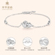 Cuihua pt950 platinum crushed ice gourd adjustable bracelet as a birthday gift for girlfriend and wife, fashionable ladies bracelet, about 4.1g