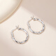 Yalundi Silver Earrings Women's Earrings Plain Rings Unique and Beautiful Earrings Women's 2025 New High-Quality Light Luxurious Earrings Earrings Buckle Jewelry