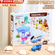 DADDY GUARD Children's Electric Rail Car DIY Castle Girls 1-3-6 Years Old Puzzle Brain Maze Train Toy 4 Major Theme Models 125 Pieces Accessories + DIY Puzzle Rail Running Car