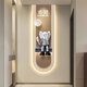 Electronic clock hanging wall long strip modern light luxury living room Wanli wall clock violent bear high-end entrance vertical strip decoration 14699 with digital display clock 14699 with digital display 30*90cm x regular painting lightless digital display screen+