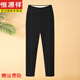 Hengyuanxiang mother's pants spring, autumn and winter plus velvet thick warm cotton pants lamb velvet middle-aged and elderly women's pants grandma loose outer wear black 3XL recommended 115-130Jin Jin equals 0.5 kg
