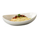 Special-shaped oval deep plate Yuanbao plate commercial household white ceramic cold noodle bowl hotel restaurant special plate 8-inch Qiyuan oval bowl-white porcelain
