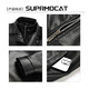 My Emperor Cat Autumn and Winter American New Style Retro PU Leather Lapel Casual Jacket Men's Fake Two-piece Jacket WJ13 Black L