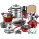 SUPOR pot set, knife, wok, frying pan, soup pot, steamer, pressure cooker, enamel pot, cast iron stew pot, kitchen utensil set, 30-piece set, 11-piece set and above