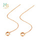 Chow Sang Sang Colored Gold Ear Thread Mint Series 18K Rose Gold Geometric Circle Earrings Women’s Model 91979E Pricing