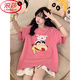 浪莎hellokitty睡衣女2025新款夏季棉短袖薄款大码初中生家居服外穿 Z9928 L
