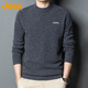 JEEP Jeep Sweater Men's Winter Round Neck Warm Bottoming Shirt Men's Trendy Versatile Clothes Men's Dark Gray L