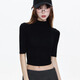 Miao Yijia black half-turtle collar bottoming shirt for women that can be worn as an inner layer and a foreign-style top for fall and winter new style T-shirt with a slim and high-end feel. Black half-turtle collar slim-fitting mid-sleeve bottoming shirt. One size fits all. Recommended 80-120 Jin Jin is equal to 0.5 kg.