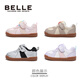 Belle Children's Shoes 2025 Autumn New Boys Toddler Shoes Girls Versatile Retro Moral Training Baby Casual Shoes Pink 27