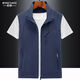 Multi-pocket vest men's outdoor thin fishing loose custom vest work clothes for middle-aged and elderly people in autumn, autumn, dark blue M