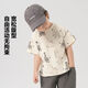 RightEuro (RightEuro) boy short-sleeved T-shirt summer clothes children's clothing children's baby boy children's half-sleeved top summer thin clothes U15839 beige 90 cm
