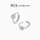 Chao Acer Platinum Platinum Diamond Earrings for Women PT950 Earrings Sparkling Fashion Gift for Girlfriend Single Single Style