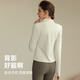 Yuebu Stand Collar Slim Sports Jacket Women's Running Training Pilates Fitness Wear Stretch Long Sleeve Yoga Wear Top Autumn Light Ivory Cashmere Free L Recommended Weight 110-125Jin Jin is equal to 0.5 kg