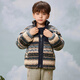 PawinPaw Cartoon Bear Children's Clothing 25th Autumn and Winter New Boys' Outdoor Striped Plush Jacket Warm Jacket Green/40 130