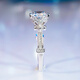 Pt950 platinum D color moissanite bud ring luxury six-claw crown group set vase 1 carat engagement diamond ring D-E/extreme white 1 carat LC/mirror flawless No. 8