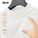 GLM crew neck sweater men's knitted sweater autumn and winter trend fashion casual all-match solid color warm men's bottoming shirt
