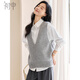 Chushen Spring and Autumn 100% Pure Wool Sweater Knitted Vest Women's Fashion V-Neck Versatile Stacked Sweater S53Y119