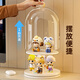 KAMAN blind box storage display stand transparent dust-proof figure ornaments storage box labubu doll acrylic protective cover white double layer/360 rotation 1 piece