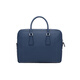 PRADA Saffiano Leather Triangular Enamel Logo Men's Briefcase Handbag Blue Basic Pack (Bag + Dust Bag)