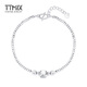 TTMIX fashion honeycomb platinum bracelet pt950 platinum bracelet shiny bouncy bead bracelet birthday gift 4.9-5.1g 16+2cm thick 2.0mm