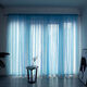 Befulang Nordic simple light-transmitting curtain gauze solid color finished gauze curtain Japanese style bedroom bay window balcony living room gauze customized piece white 1.5 meters wide * 2.7 meters high (Velcro)
