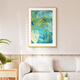 Long time no see Lin Yun Cream style living room decoration painting green plants abstract sofa background wall artistic restaurant hanging painting