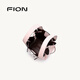 FION 2025 New Bag Genuine Leather Bucket Women's Bag Premium Handbag Large Capacity Shoulder Bag Pink/Brown