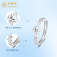 Lao Fengxiang pt950 platinum ring for women, platinum four-leaf clover ring, simple Valentine's Day birthday gift for girlfriend and wife, platinum four-leaf clover ring, about 2.8g, brand gift box