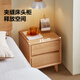 Lin's Home Nachttisch aus massivem Holz, Zuhause, Schlafzimmer, 2025, beliebt, Eiche, kleiner Nachttisch, Aufbewahrungsschrank, Holzindustrie, LH194B5, 0,40 cm | Retro-Nachttisch aus Eichenholz