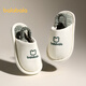 Balabala children's shoes children's cotton slippers indoor light tone home shoes boys and girls autumn and winter cotton shoes off-white 10301 22 (inside length 15 recommended foot length 14)