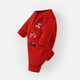 BORBOON B baby jumpsuit, autumn and winter style, velvet knitted sweater for boys, red New Year's greeting clothes, small month old harem winter clothing, velvet 7620 red 73cm