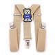 Jingmengyuan children's suspender belt clip pants anti-falling artifact baby boys and girls baby pants suspenders suspenders anti-fall clip Rabbit Beige