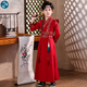 Little Taobao Tang suit boys Chinese style ancient style children Hanfu ancient costume Chinese school boys Mid-Autumn Festival costumes SMD05 red 130