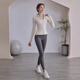 LULULMCCTN Yoga Jacket Women's Autumn Waist Slim Fitness Wear Sports Pilates Professional Training Set Milky White Jacket L